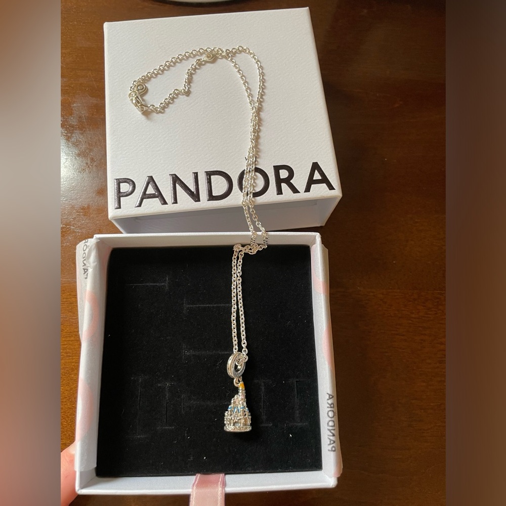 Disney Pandora Magic Kingdom Cinderellas Castle charm necklace